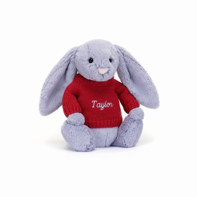 Jellycat Bashful Viola Bunny with Red Jumper New Zealand | WRHDB2869